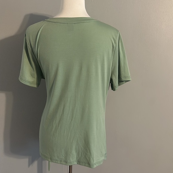 Shein Plus Knot Detail Split Hem Tee - Picture 2 of 5